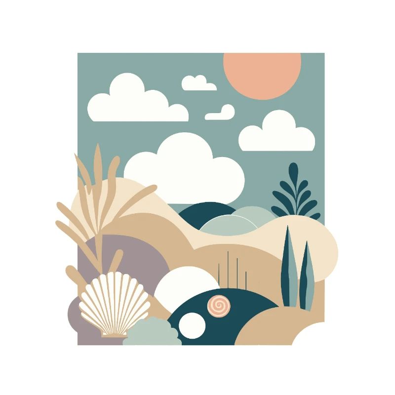 Pastel Pattern Abstract Nature Beach Sea Shell