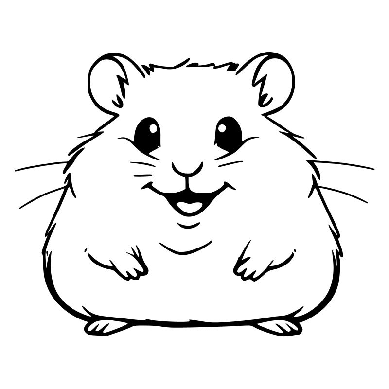 Chubby hamster as vector illustration