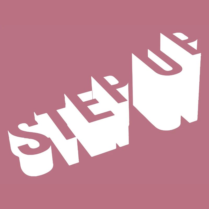 step up bold text design