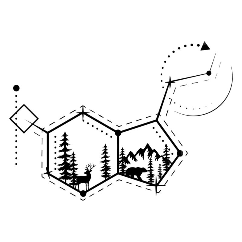 Composé de sérotonine dans le style de la nature
