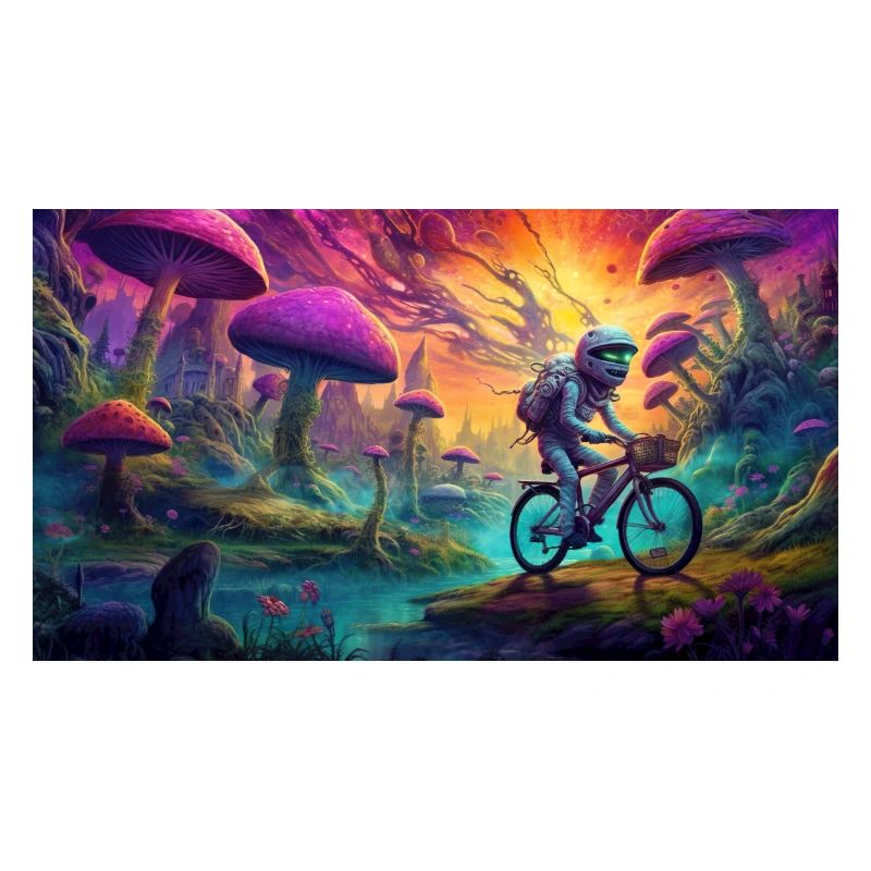 Psychedelic Alien Bicycle Day