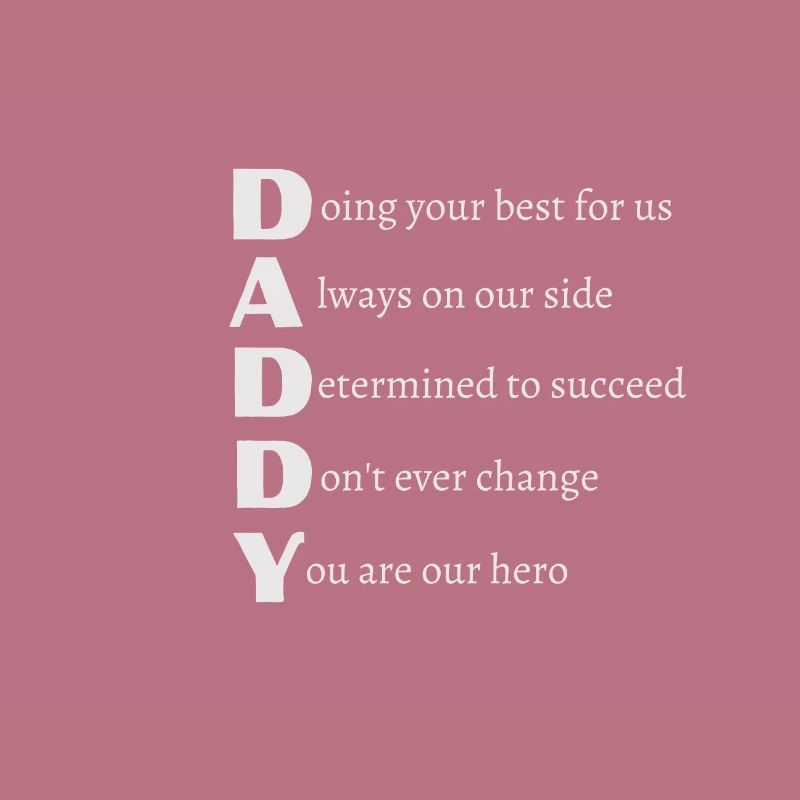 DADDY Gedicht mit grauem Text