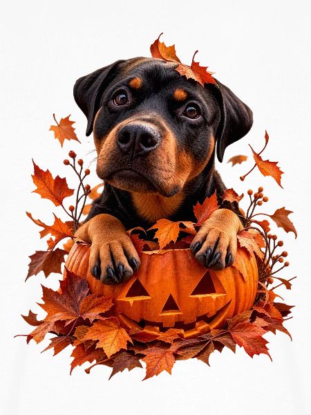 Rottweiler aus dem Kürbis