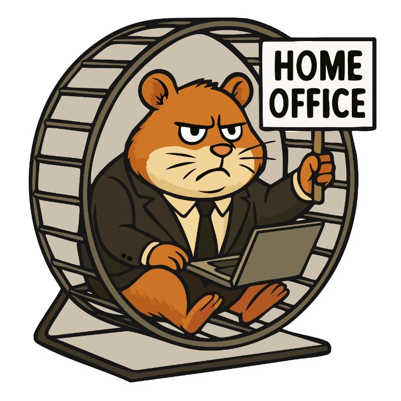 Hamster de bureau à domicile dans la roue de hamster