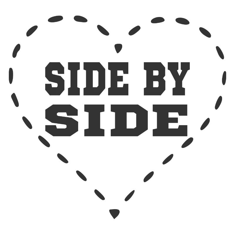 Dashed Heart - Côte à côte