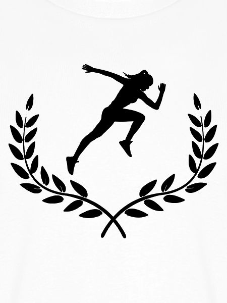 Sprinter in Lorbeerdekoration