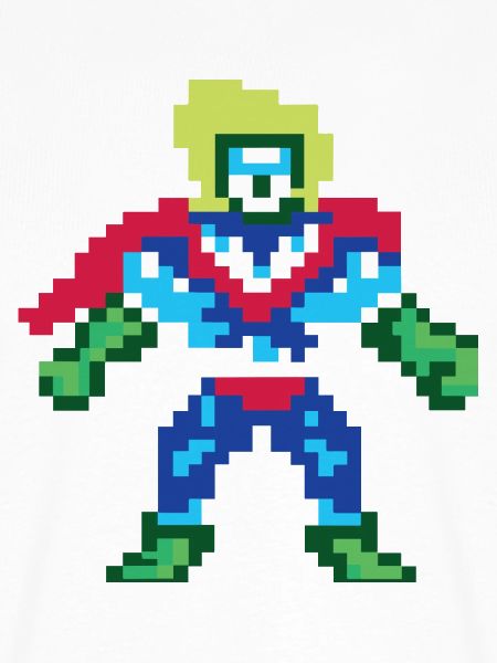 Pixel Art Superheld – Männlicher Held