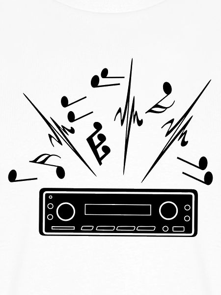 Autoradio mit lauter Musik