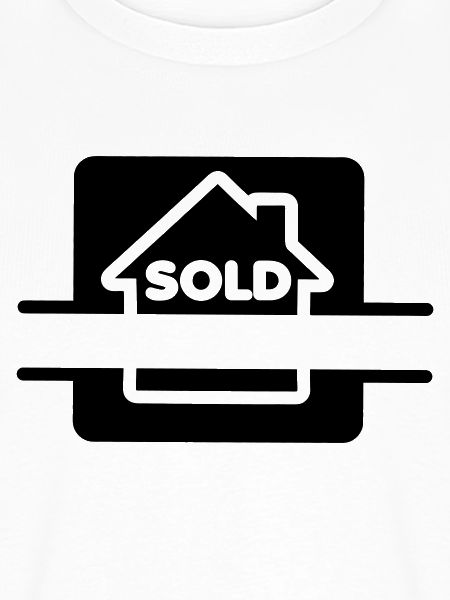 Haus verkauft Schild Logo