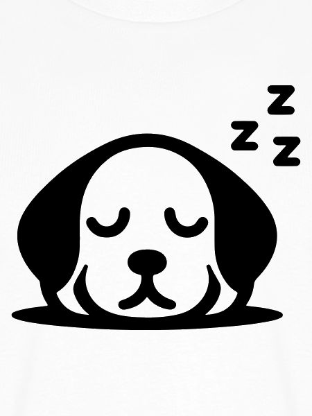 Schlafender Hund mit ZZZ