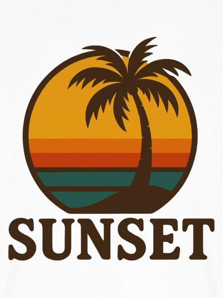 Retro Sunset Palmenstrand