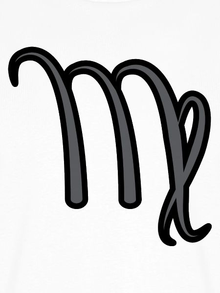 Jungfrau Sternzeichen Symbol Schwarz & Grau