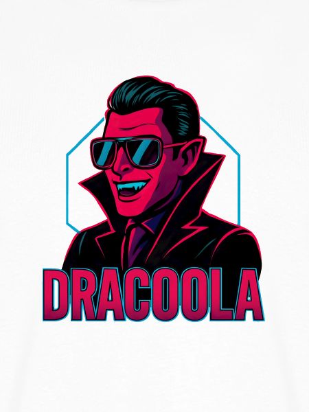 Dracula Dracoola Neon Retro Illustration