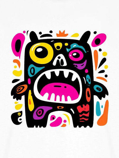 Buntes, ausdrucksstarkes Monster-Design