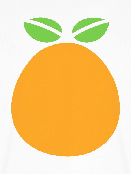 Orangenfrucht-Grafikdesign mit Mango