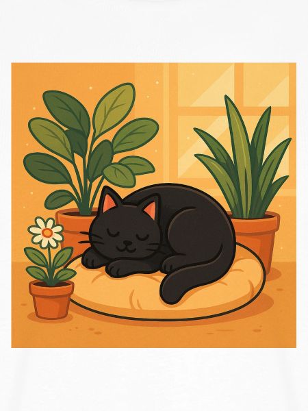 Gemütliche Katzenruhe mit Pflanzen