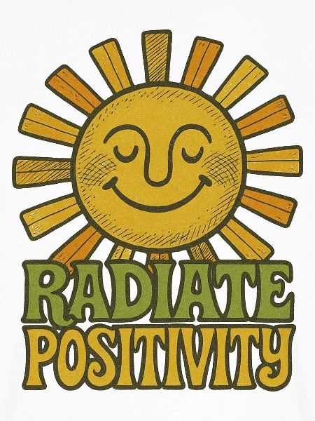 Strahlen Sie Positivität Sonne Illustration