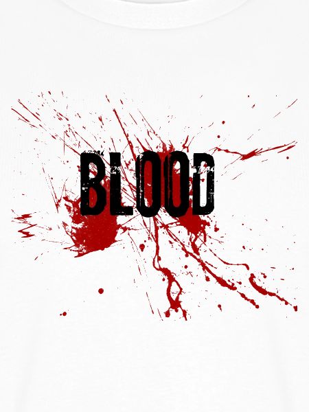 Blutiger Splatter Schriftzug