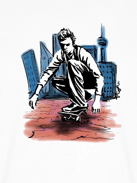 Skater im Stadtrand