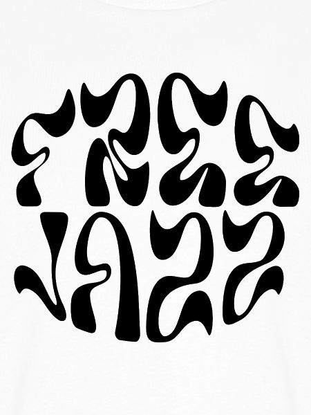 Wellenförmiges Free-Jazz-Logo-Design