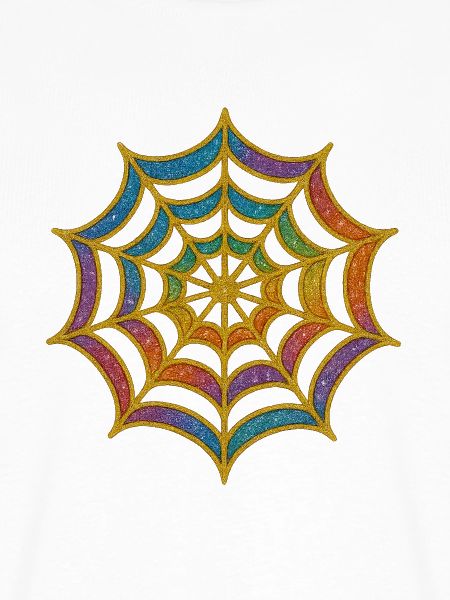 Spinnennetz | Regenbogen-Spinnenweb Goldglitzer