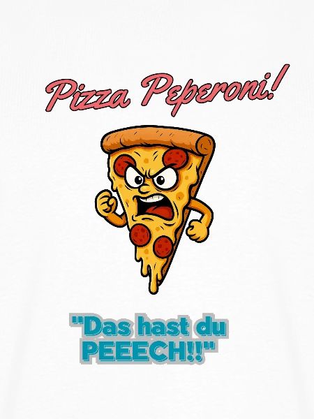 Pizza Peperoni Wütende Slice