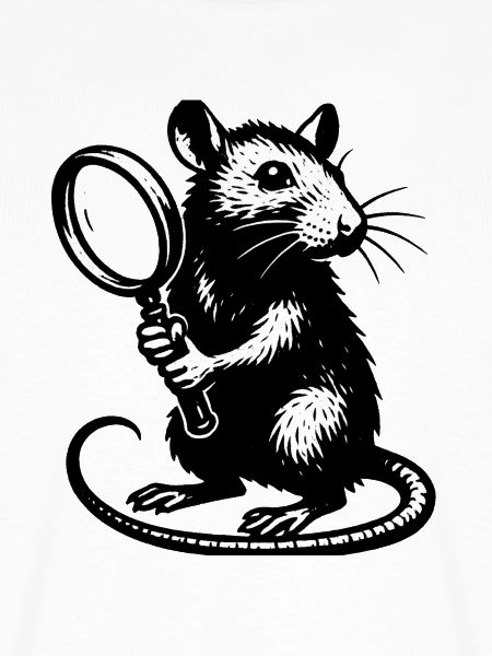 Ratte mit Lupe Motiv