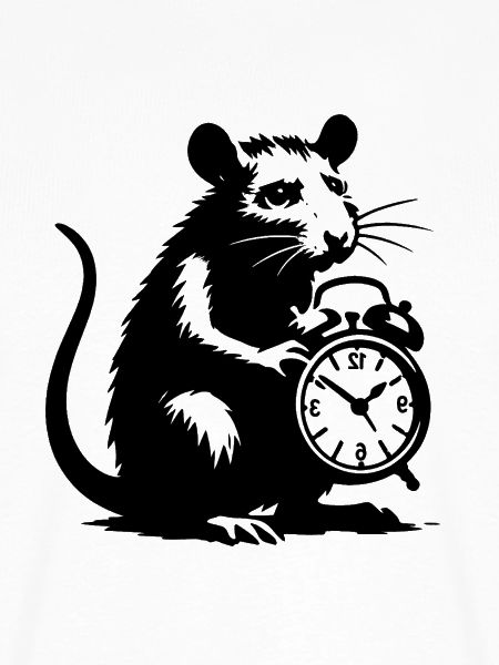 Gestresste Ratte und Wecker