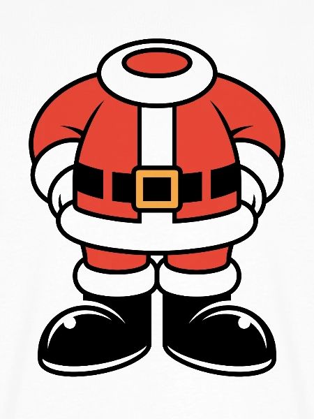 Große Santa Silhouette in Rot
