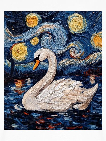 Schwan Vogel Van Gogh Style