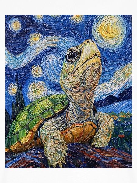 Schildkröte Van Gogh Style