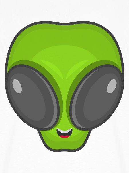 Grüner Alien Kopf