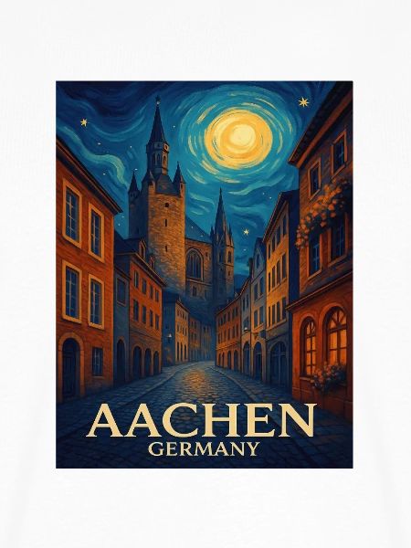 Aachen Nachtstadt Malerei