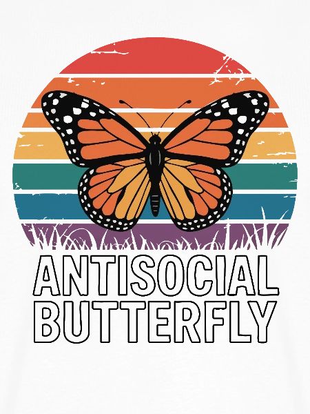 Antisocial Butterfly - Retro Schmetterling