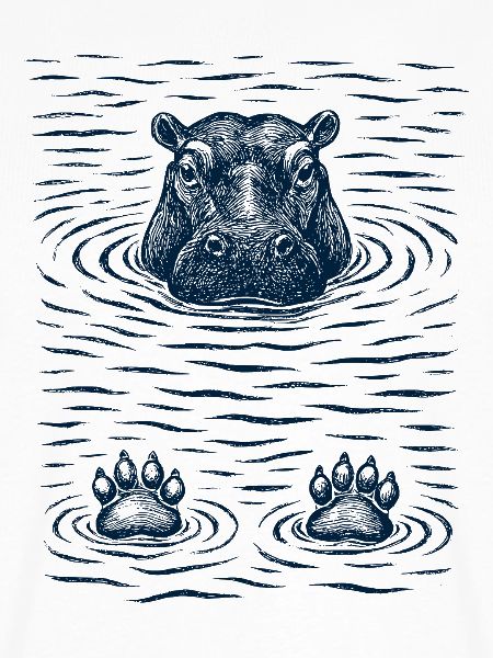 Gechilltes Hippo im Wasser