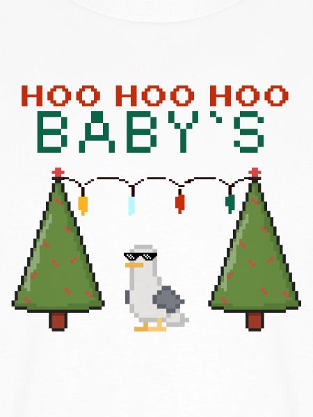 Pixel-Weihnachtsvogel mit Lichterketten