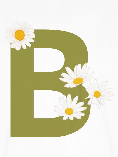 Buchstabe b grüne Gänseblümchen