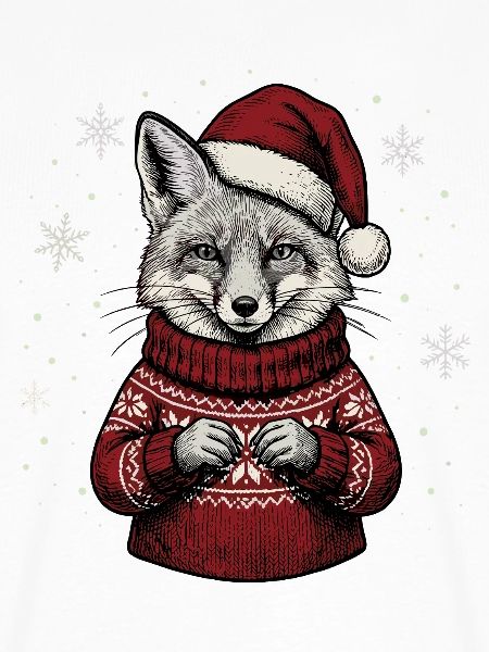 Rotfuchs Weihnachten Süßer Weihnachtsfuchs Winter