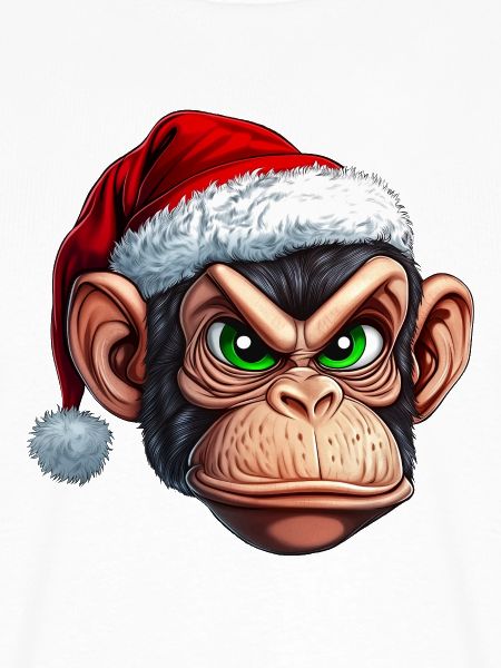 Affe mit Weihnachtsmütze :)