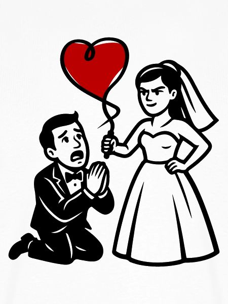 Brautpaar Heiratsantrag Rotes Herz