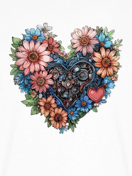 Blumenherz aus Zahnrädern