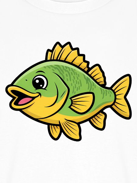 Süßer Flussbarsch Comic Fisch Bunt