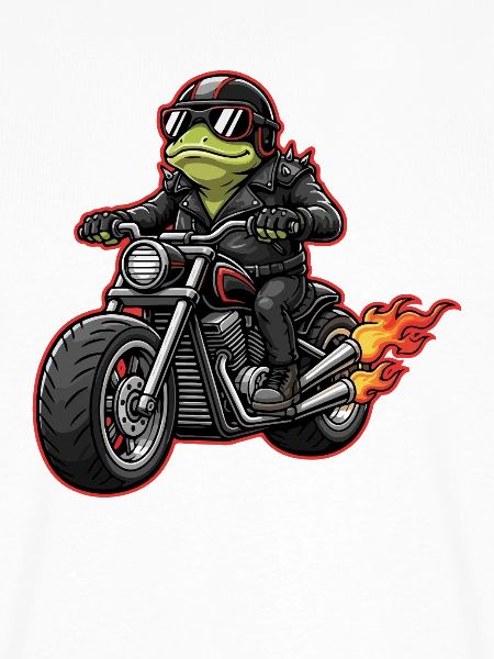 Frosch Biker im Lederjacke Style