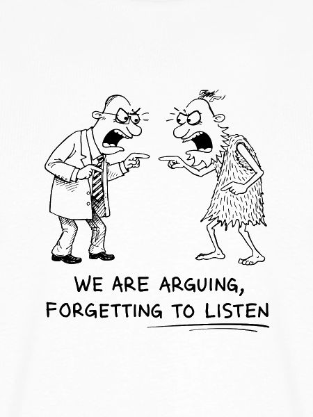 Streit und Zuhören Dialog