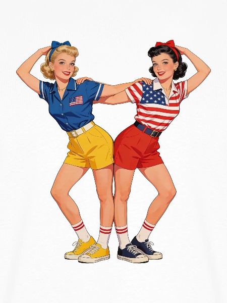 Pin-Up Patriotinnen Duo