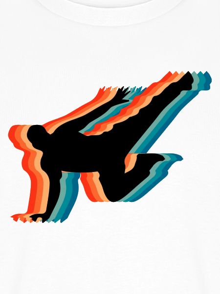 Retro Parkour Freilauf-Silhouette Retro-Kunst