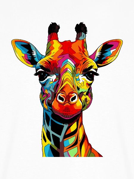  Giraffen-Porträt Popkunst