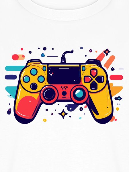 Farbiger Spielcontroller Gaming Popkunst Motiv