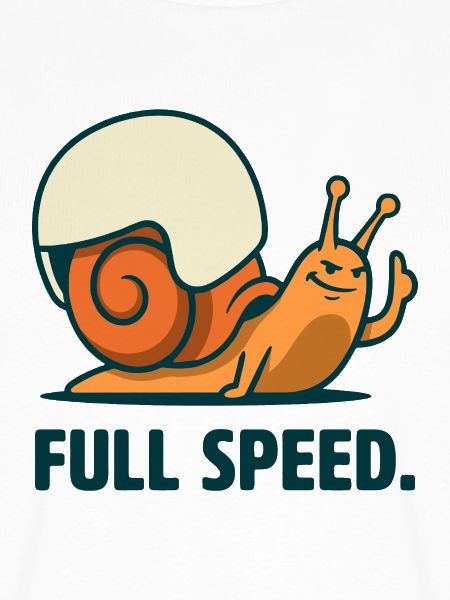 Schnecke mit voller Geschwindigkeit