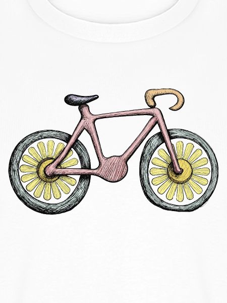 Blumenrad Fahrradkunst Umweltschutz Blume